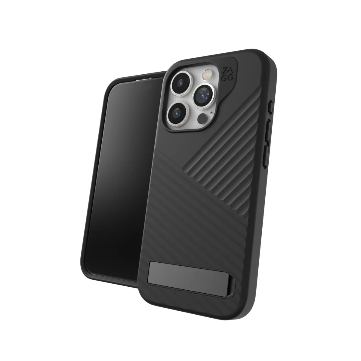 Zagg Denali Snap skal Kickstand iPhone 15 Pro MagSafe, svart