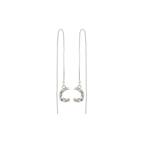 PILGRIM - REMY Chain Earrings - Silver-Plated - 50 mm