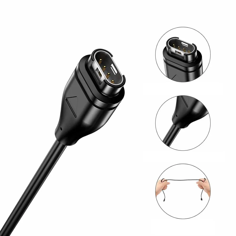 Tech-Protect MC04 UltraBoost USB-A-kabel för Garmin-klocka 1m - Svart, bild 3