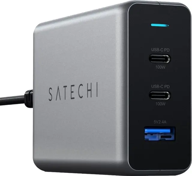 Satechi 100W Gan Dual USB-C/A pd-laddare