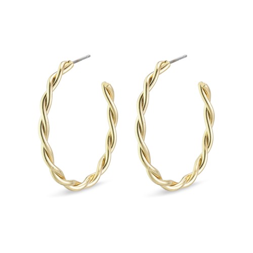 PILGRIM - NAJA Large Hoop Earrings - Gold-Plated - 32 mm