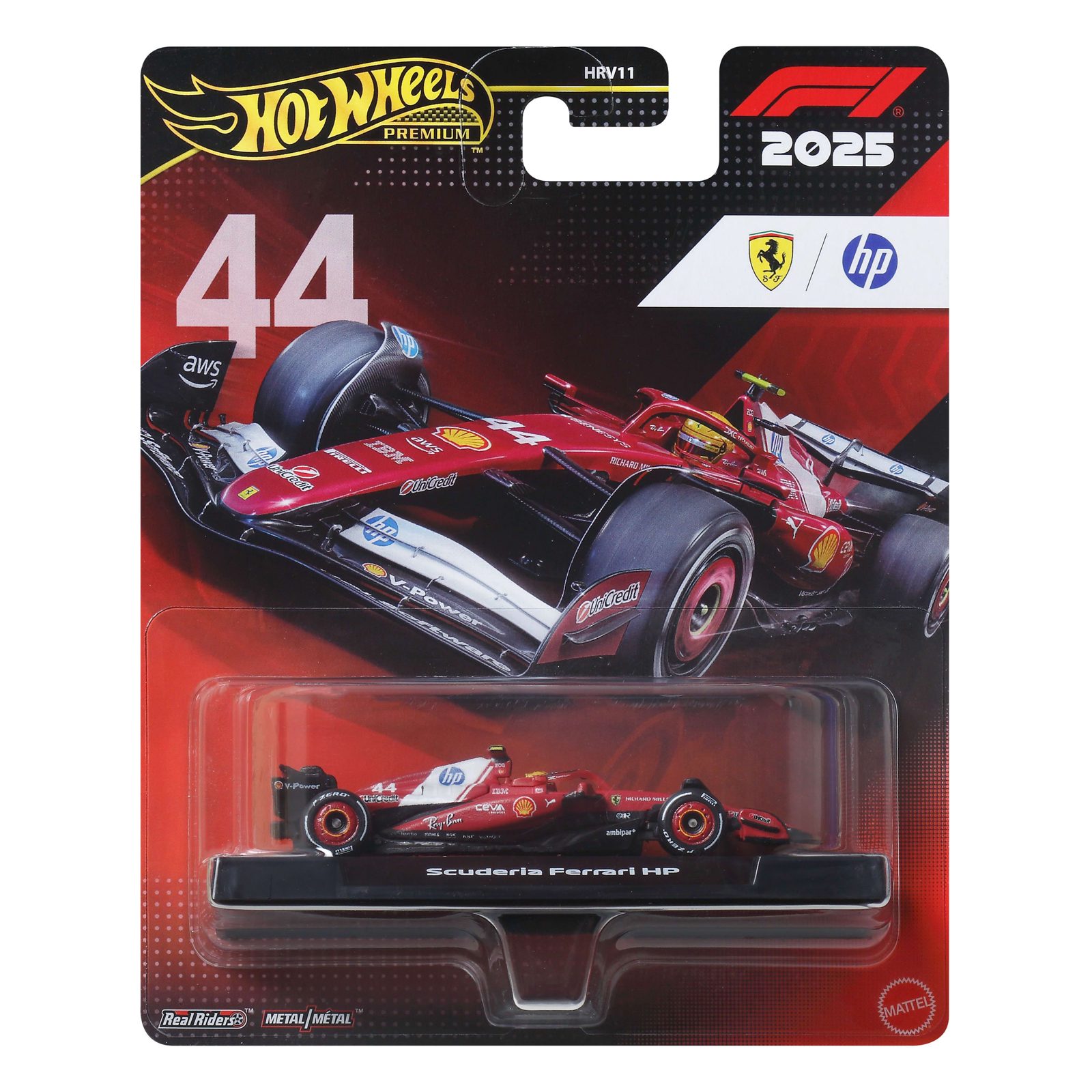 Hot Wheels Formula 1-racerbil, formgjutna samlarleksaker i skala 1:64 (stilen kan variera), Fordon, 14 År, Plast, Metall, Multifärg, bild 2