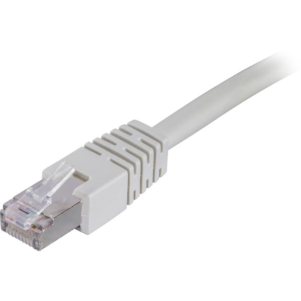 Nätverkskabel skärmad F/UTP Cat.6, RJ45, LSZH, 2 meter - Grå, bild 4