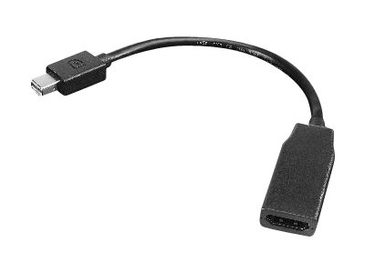 Lenovo - Bildskärmskabel - Mini DisplayPort (hane) till HDMI (hona) - 20 cm - för ThinkCentre M75t Gen 2 ThinkPad P51 ThinkStation P330 Gen 2 P34X P350 P520 P620