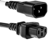 Strömkabel LinkIT C15/C14 LSZH 3x1,50mm², 3 meter - Svart