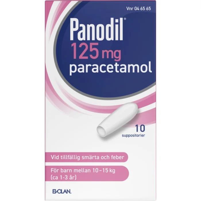 Panodil, suppositorium 125 mg 10 st