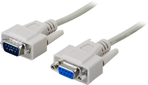 DELTACO Seriellkabel DB9 ha-ho 5 m