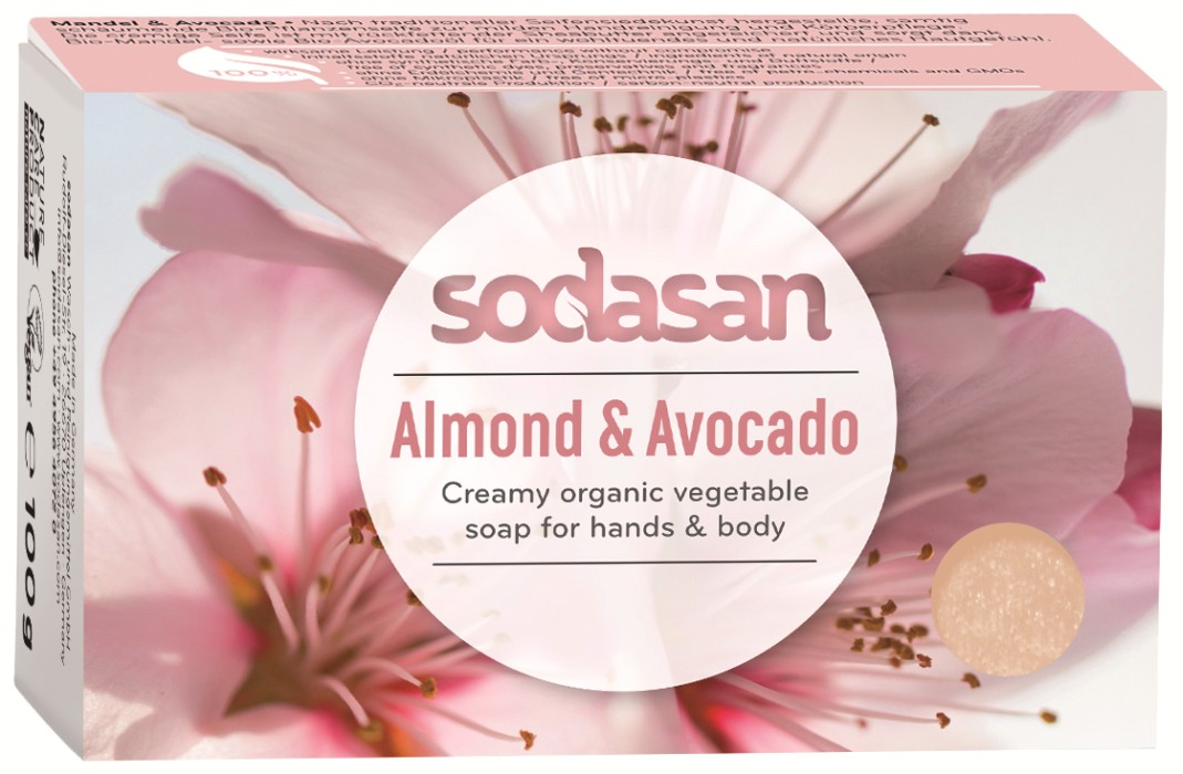 Sodasan Mandel & Avokado Tvål 100 g, bild 2