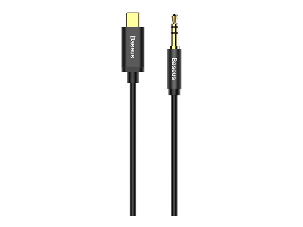 Baseus Yiven CAM01-01 ljudkabel USB-C till 3,5 mm, 1,2 m, svart