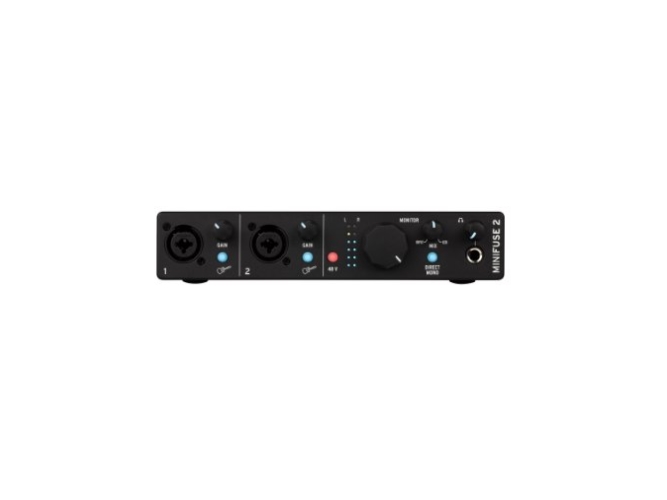 Arturia MiniFuse 2, 2x2 Audio Interface, XLR/6,3mm, USB/MIDI - Svart