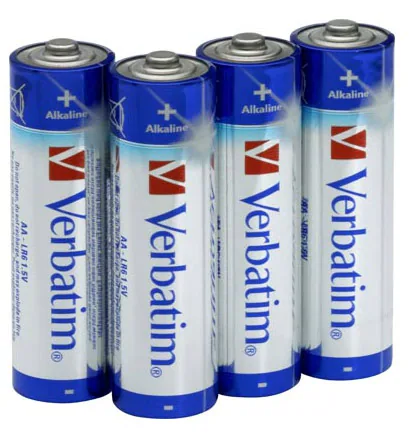 Batteri Verbatim AA alkaliskt, LR06, 4-pack