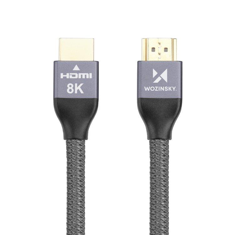 Wozinsky HDMI 2.1-kabel 8K 60 Hz 48 Gbps / 4K 120 Hz / 2K 144 Hz 5 m Silver (WHDMI-50), bild 4