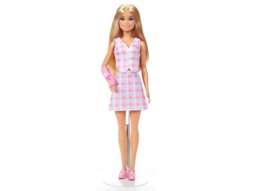 Barbie Fashionista Doll Pink Plaid Blonde with Cast, bild 2