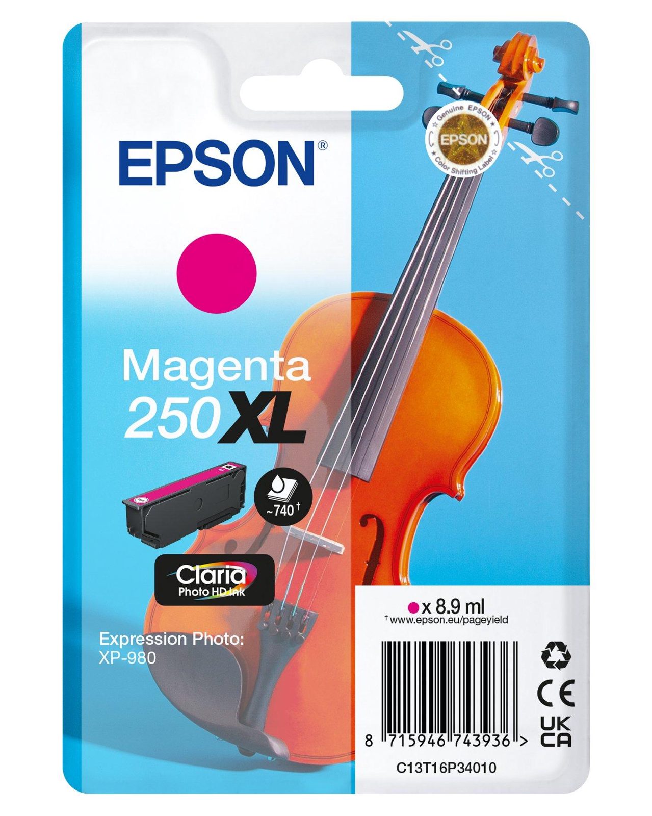 Epson 250XL Magenta, 8,9ml, bild 3