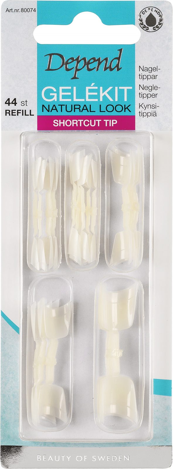 Depend Nail Tips Gel Kit Refill Natural Duo Square Natural Duo Square