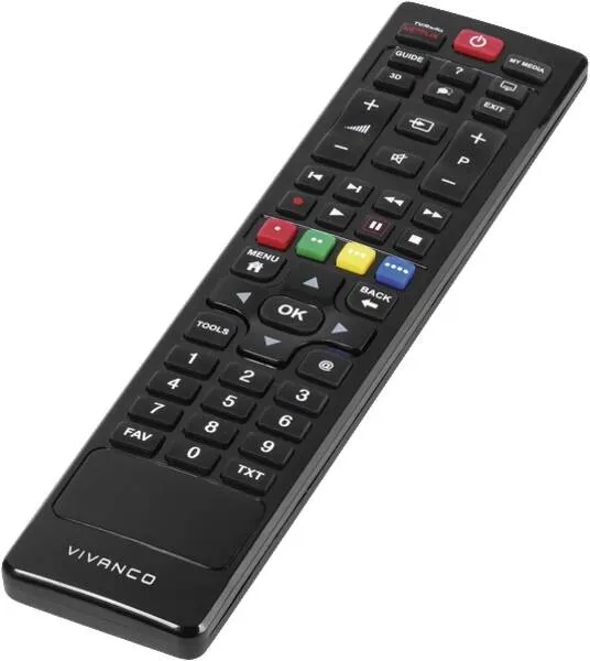 Vivanco VVREMOTEUNI, TV, IR trådlös, Tryckknappar, Svart