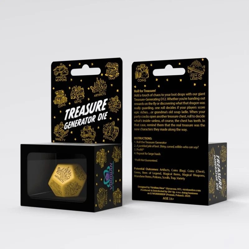 Treasure Generator Die Yellow Black