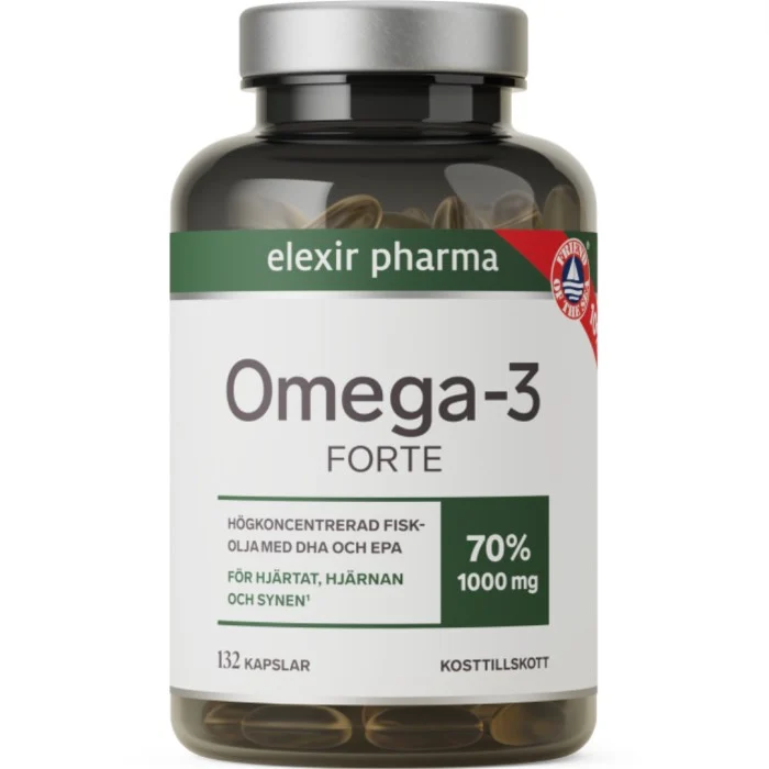 Elexir Pharma Omega-3 Forte 1000mg 132 kapslar