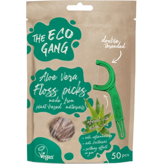 The Eco Gang Floss Picks Aloe Vera 50 st