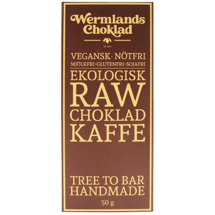 Wermlandschoklad Raw Kaffe 50 g
