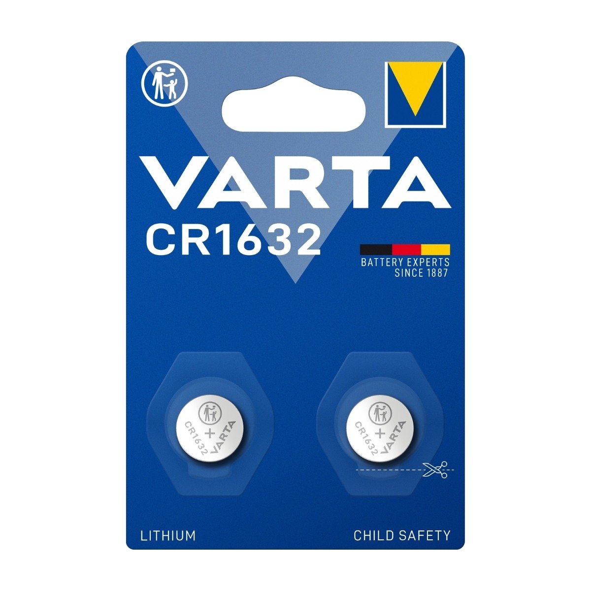 VARTA CR1632 knappbatteri, 2 st