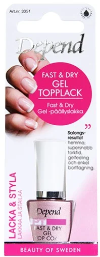 Depend Fast & Dry Gel Topplack, bild 2