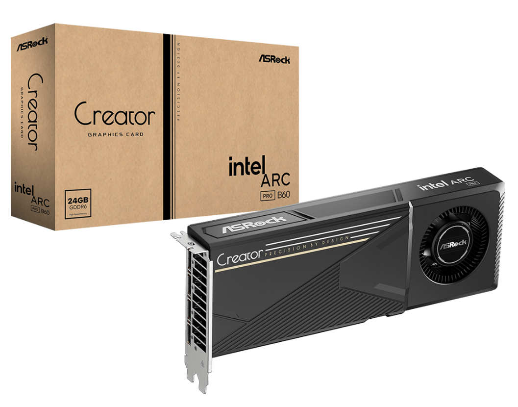 ASRock Intel Arc Pro B60 Creator 24 GB GDDR6, 4xDP, bild 5