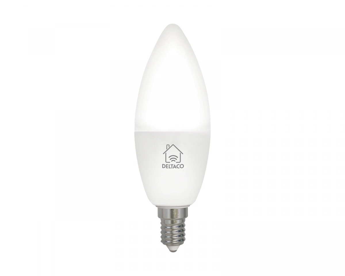 Deltaco Smart Home Smart Lampa E14 WiFI, White CCTC, Dimbar