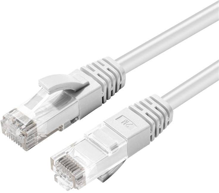 Nätverkskabel MicroConnect oskärmad U/UTP Cat.6a, RJ45, 500MHz, LSZH, 10 meter - Vit, bild 3
