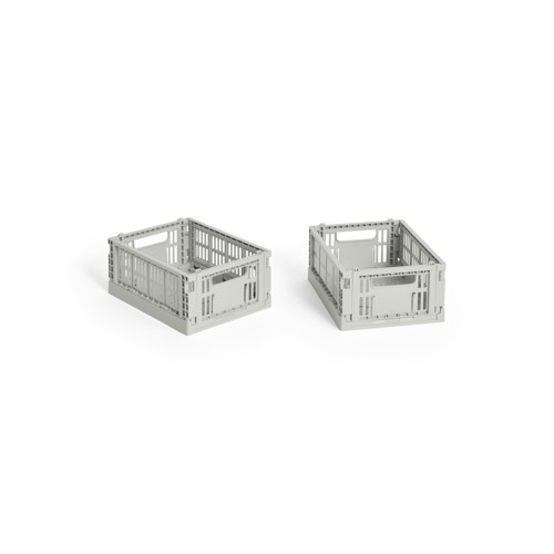 HAY - Colour Crate Mini Förvaringslåda (Grå) - 2-pack