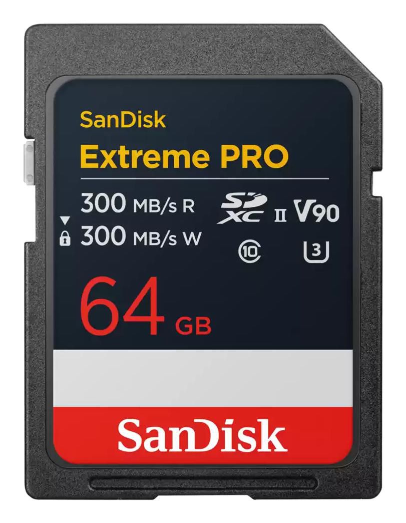 Secure Digital SDXC 64 GB SanDisk Extreme Pro, 300/300 MB/sek, Class 10, UHS-II U3, V90, bild 3