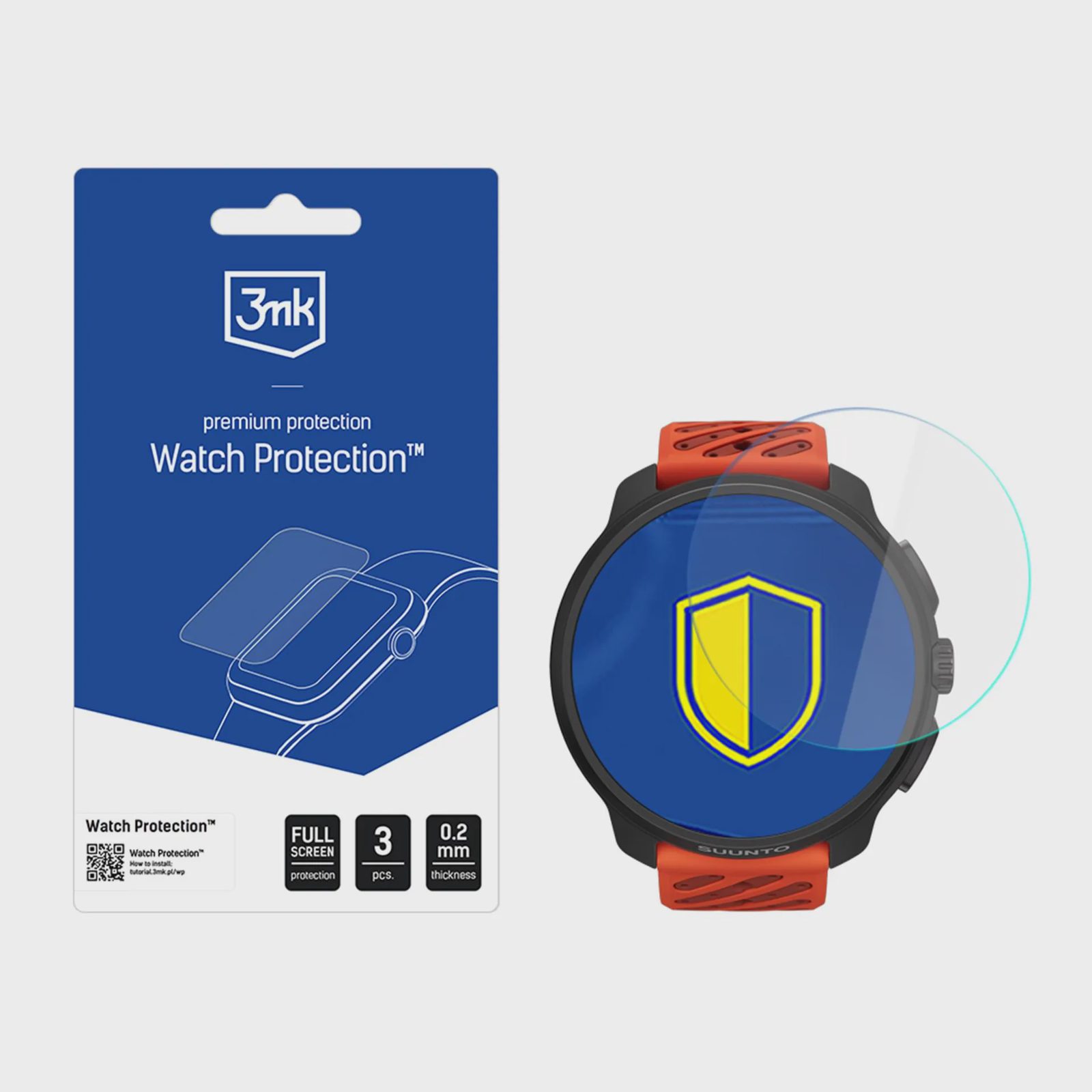 3mk Watch Protection FlexibleGlass hybridglas för skärmen på smartklockan Suunto Race 2