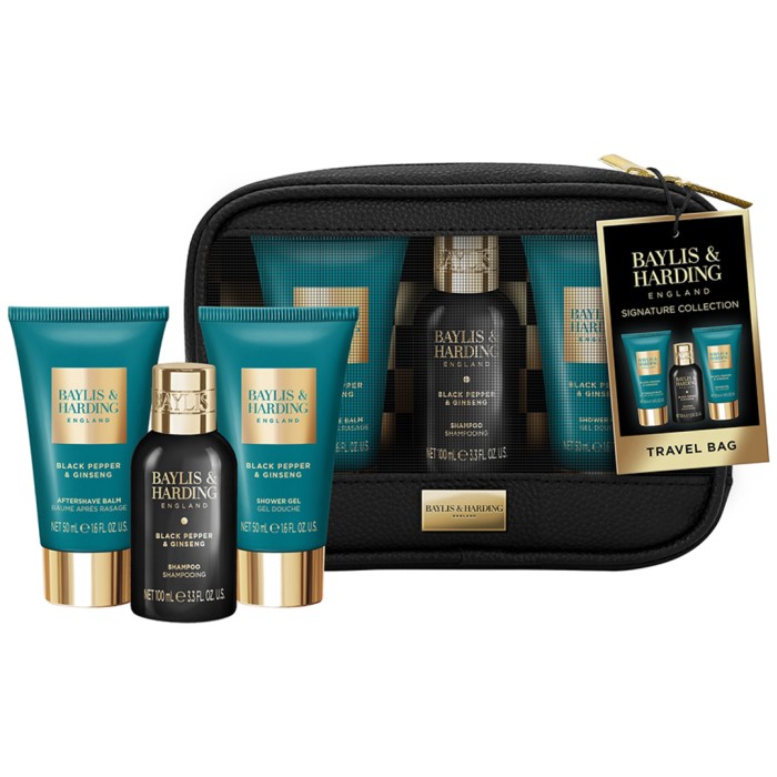 Baylis & Harding Black Pepper & Ginseng Men's The Essentials Travel Gift Set