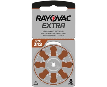Rayovac Hörapparatsbatterier Brun ZA312 8-pack, bild 4