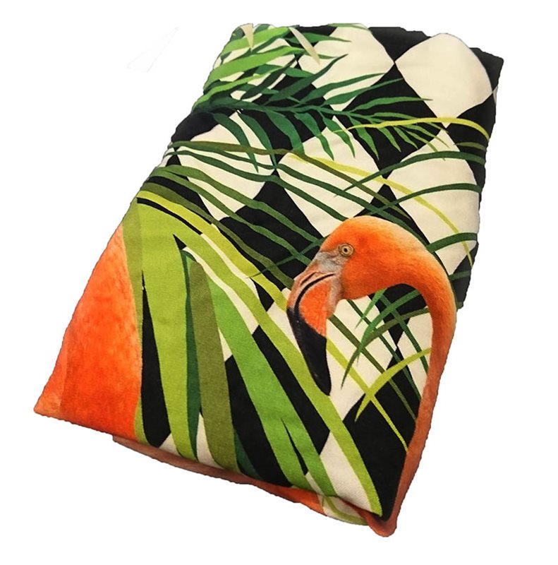 La Millou filt 100% bambu, jungle leave (zebra & flamingo)