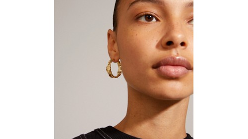 PILGRIM - JULITA Hoop Earrings - Gold-Plated - 30 mm, bild 3