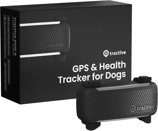 Tractive DOG 6 GPS-spårare för hund, svart