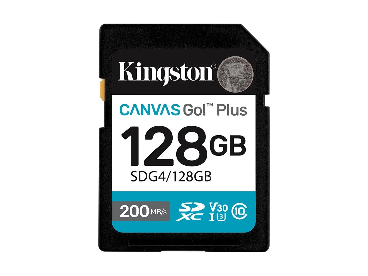 Kingston SDXC Canvas Go Plus Gen4 - 128GB / Class10 / UHS-1 / 200MB/s