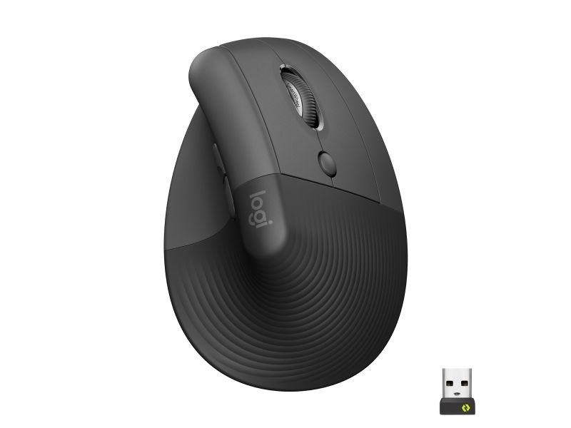 Logitech Lift Vertikal Ergonomisk mus, grafit/svart, bild 5