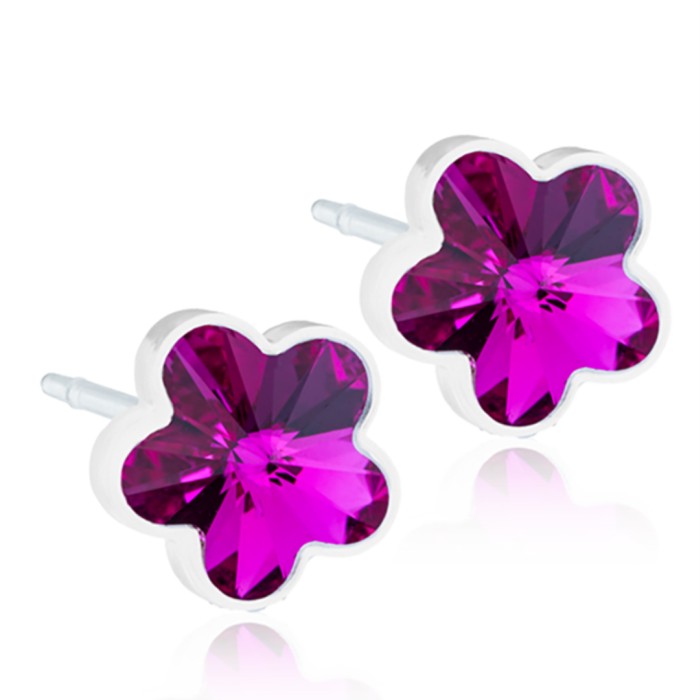 Blomdahl Medical Plastic Flower 6mm Fuchsia
