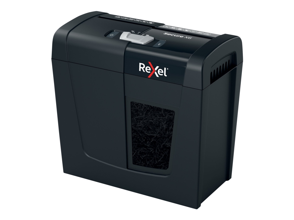 Rexel Dokumentförstörare Secure X6, Korsskärning P4 (svart)