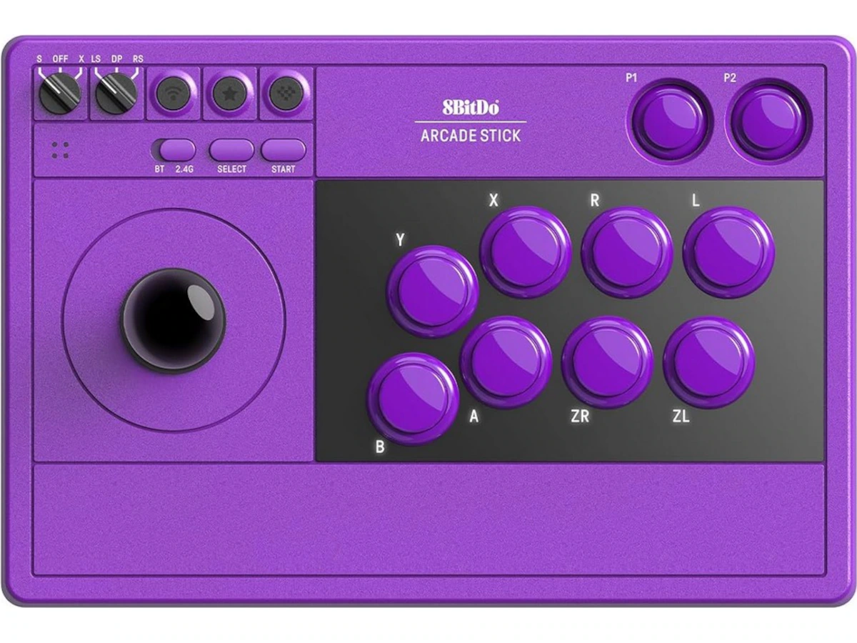 8Bitdo Arcade Stick Wireless - Lila, bild 5