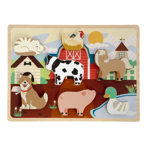 Moxy - 3D Wooden Puzzle, 7 pcs - Farm