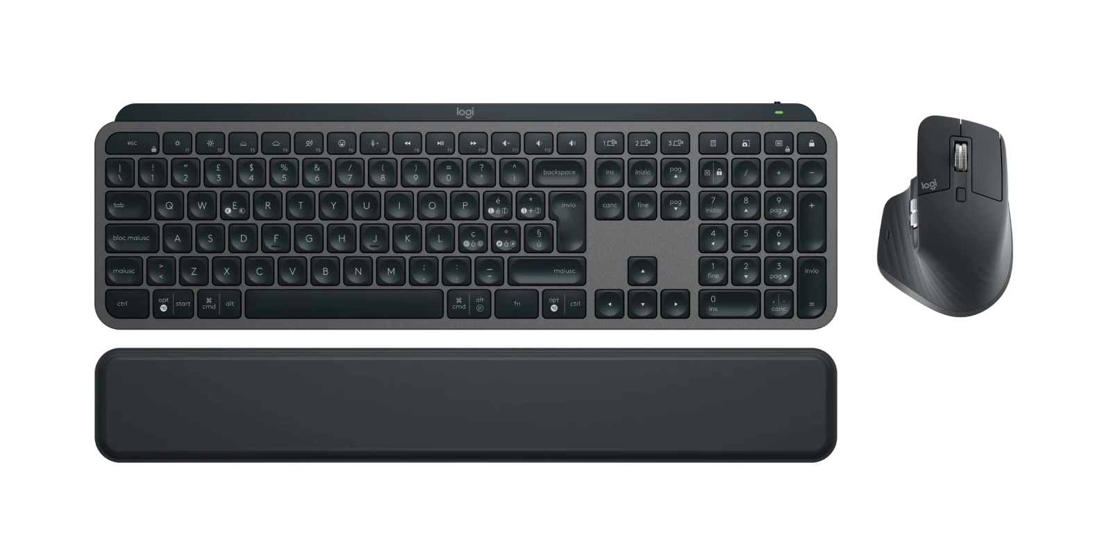 MX Keys S Combo - Grafitgrå - Italienska (QWERTY)