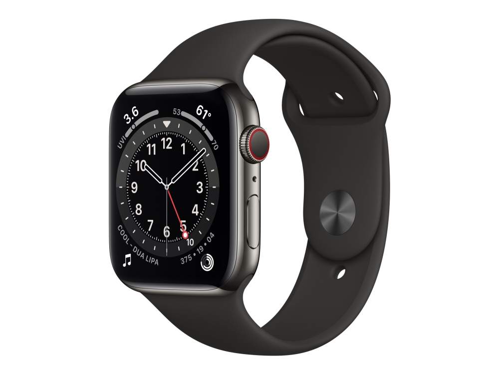 Apple Watch Series 6 smartklocka 40 mm GPS + Cellular grafit, svart sportarmband
