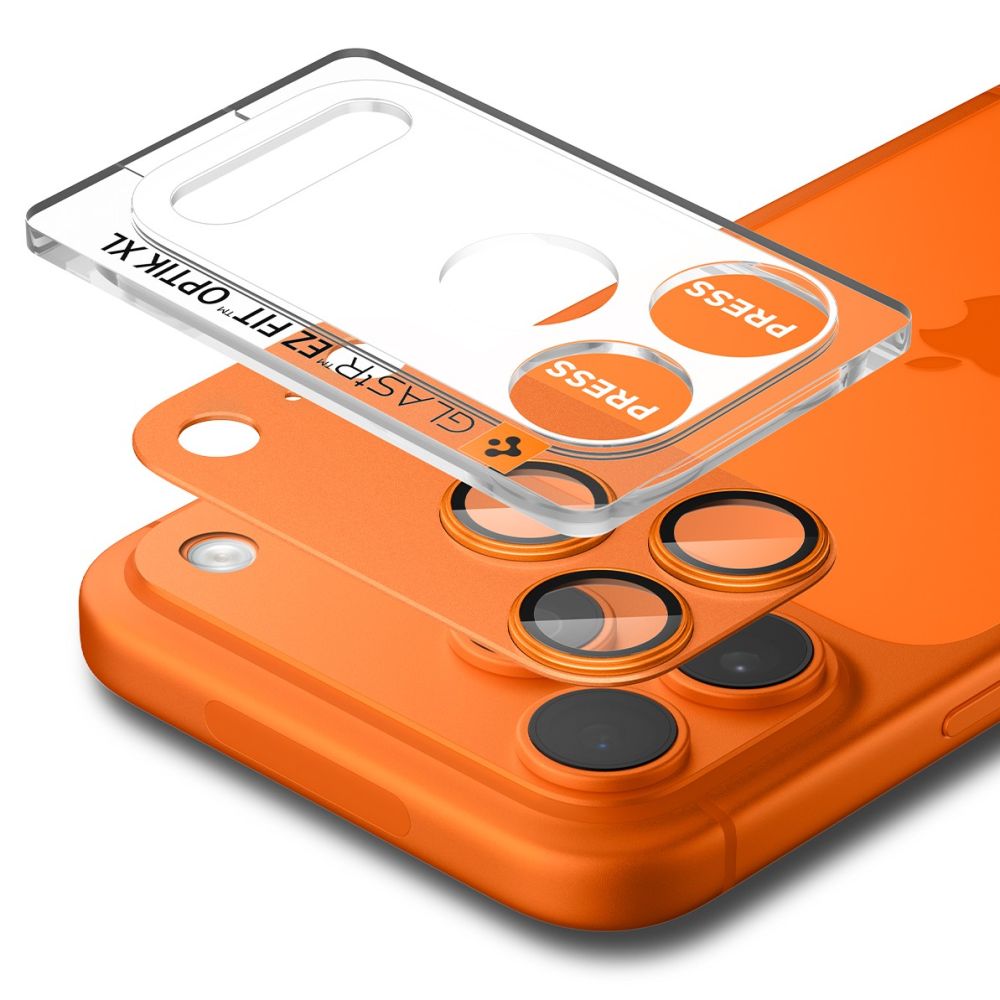 Spigen Optik Pro XL kameraglas för iPhone 17 Pro – Orange, bild 2