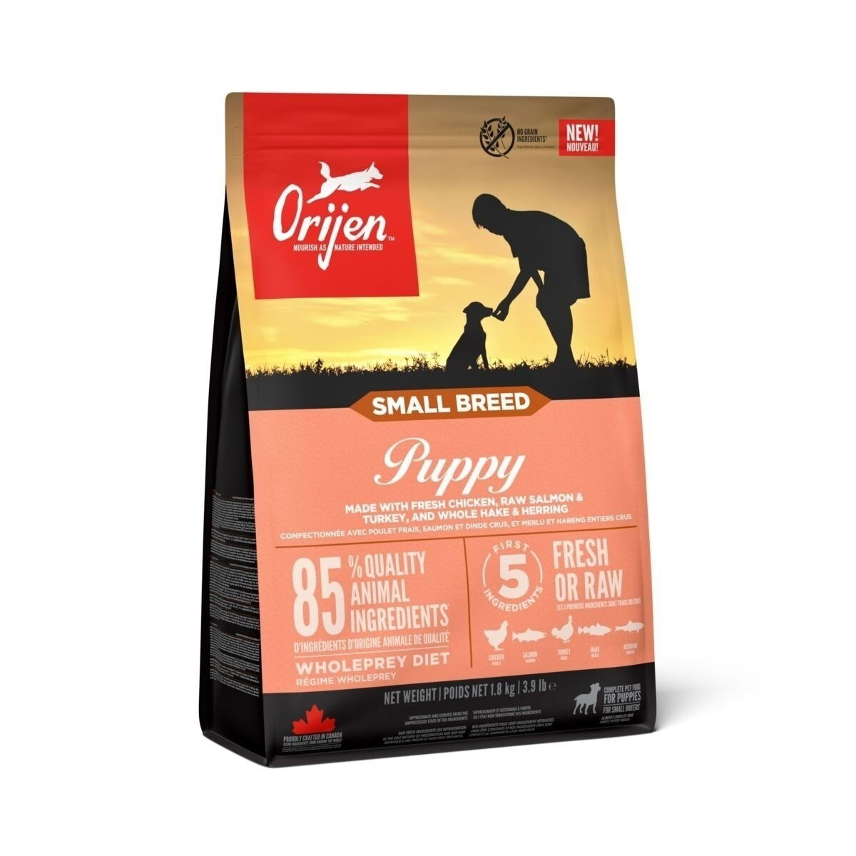 Orijen Dog Puppy Small Breed Poultry & Fish Torrfoder till Valp 1,8kg