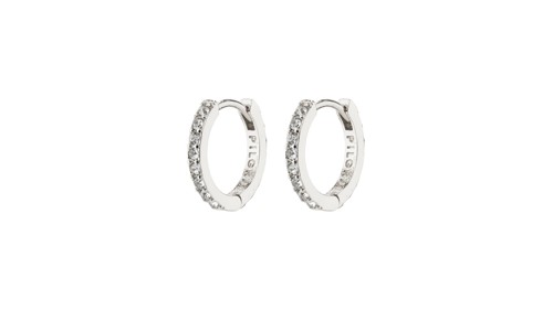 PILGRIM - EBNA Small Crystal Hoops - Silver Plated - 13 mm, bild 3