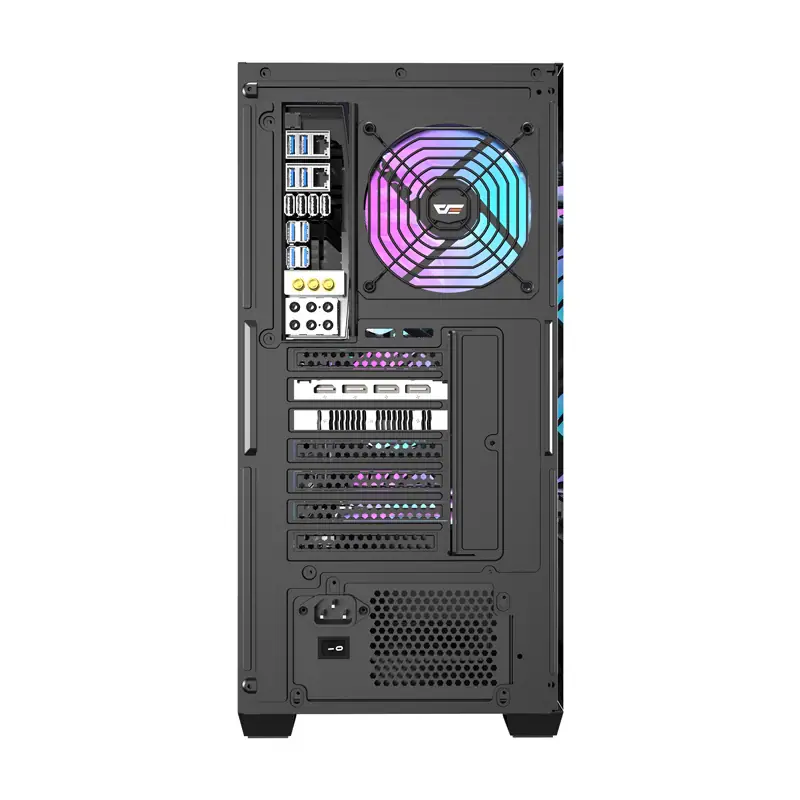 Darkflash DS900WD Computer Case + 4 Fans - Chassi - Svart