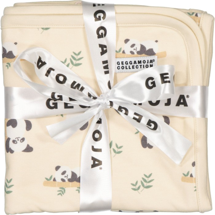 Geggamoja Babyfilt Bambu Panda Beige, One size, bild 2